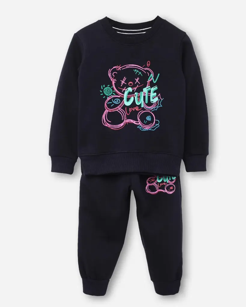 Playful Graphic Sweatshirt and Jogger Set for Kids | Ages 6months | 3years | Cotton Blend |  MOQ: 4pc / Set