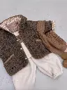 Reversible Brown Sherpa Winter Jacket Set | Ages 1 - 5 Years | Cotton-Polyester Blend | MOQ: 5pc / Set