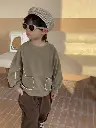 Relaxed Fit Sweatshirt For Kids | Ages 3 - 9 Years | Cotton Blend | Minimalistic Style | MOQ: 5pc / Set