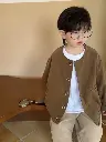 Chestnut Brown Button-Up Jacket For Boys | Ages 3 - 9 Years | 100% Cotton | MOQ: 5pc / Set
