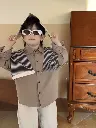 Striped Panel Button-Up Shirt For Kids | Ages 3 - 9 Years | 100% Cotton, Modern Casual Wear | MOQ: 5pc / Set