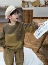 Two-Tone Pocket Sweatshirt For Boys | Ages 3 - 9 Years | Cotton Blend | MOQ: 5pc / Set