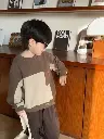 Two-Tone Pocket Sweatshirt For Boys | Ages 3 - 9 Years | Cotton Blend | MOQ: 5pc / Set 
