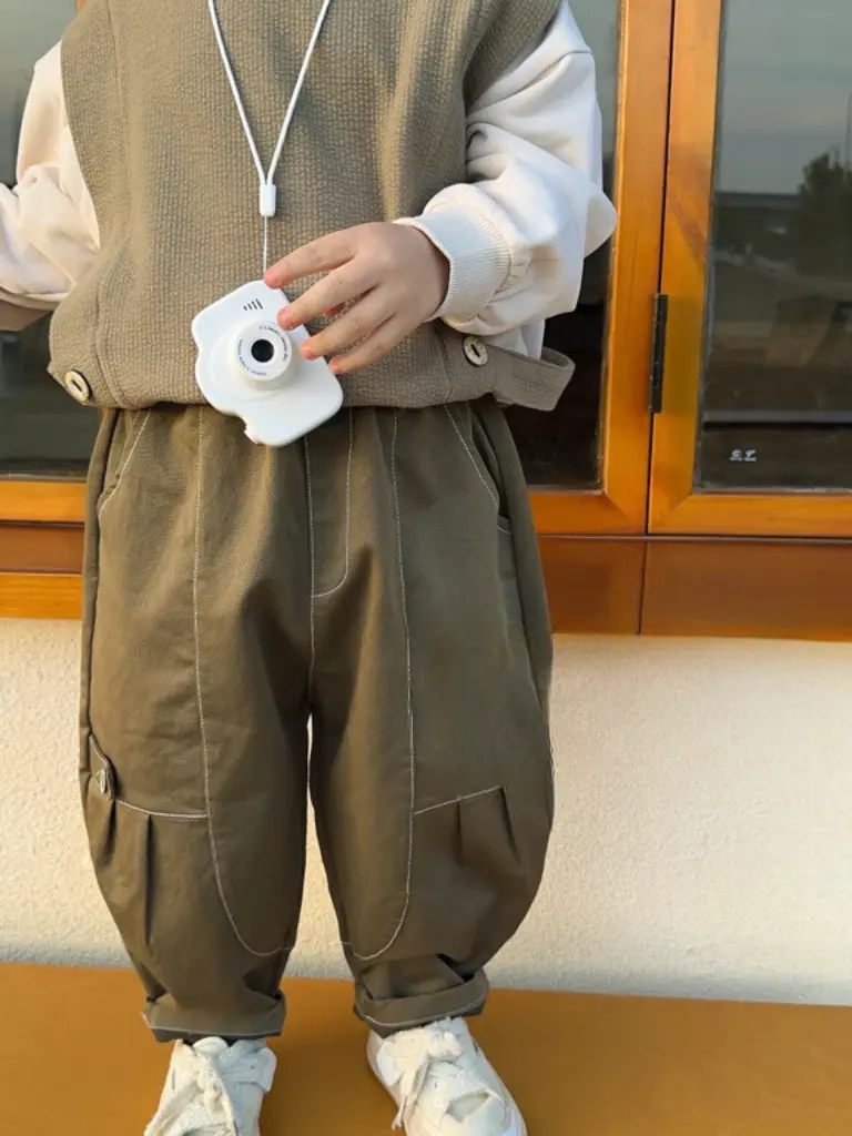 Utility Cargo Pants For Kids | Sizes 3 - 9 Years | 100% Cotton | MOQ: 5pc / Set 