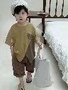 Asymmetrical Color-Block Oversized T-Shirt for Boys | Ages 3-9 Years | Cotton Blend | MOQ: 5 pcs / Set
