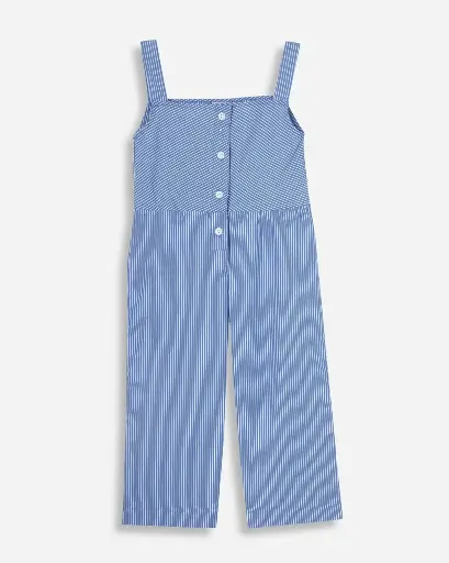 Striped Sleeveless Jumpsuit for Girls | Ages 6months - 6years | 100% Cotton | MOQ: 7pc / Set