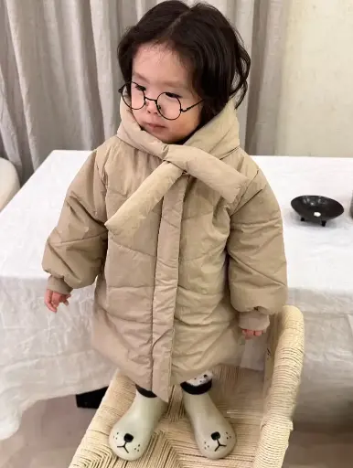 Winter Warm Hooded Puffer Jacket for Kids | Ages 1 - 5 Years | Polyester and Fleece Lining | MOQ: 5pc / Set 