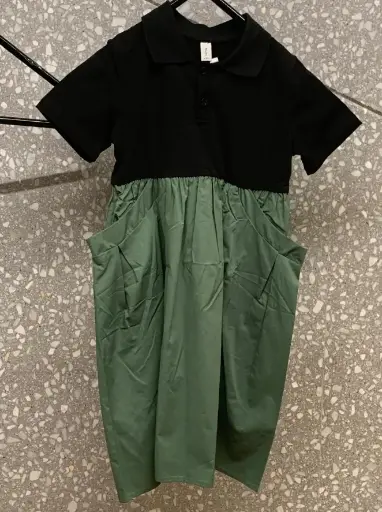 Casual Polo Dress with Utility Pockets for Girls | Cotton Blend | Age Group 6 - 10 Years | MOQ: 5pc / Set