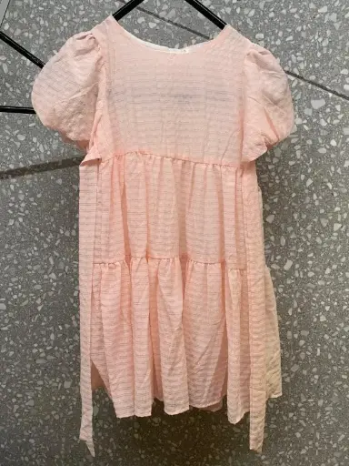 Soft Textured Tiered Dress for Girls | Cotton | Age Group 6 - 10 Years | MOQ: 5pc / Set