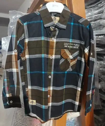 Classic Checkered Button-Up Shirt for Boys | Ages 2 to 12 Years | Cotton Blend | MOQ: 5 pcs / Set