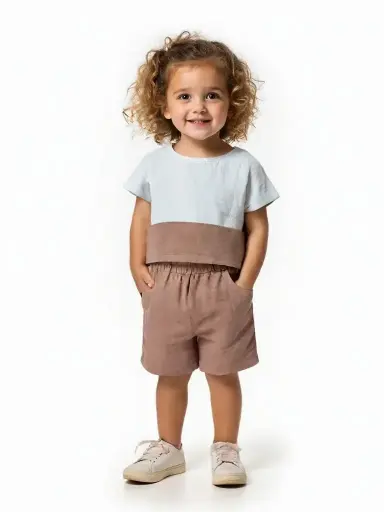 Colorblock Muslin Co-Ord Set For Boys And Girls | Ages 1 to 5 Years | 100% Cotton | MOQ: 5 pcs / Set 