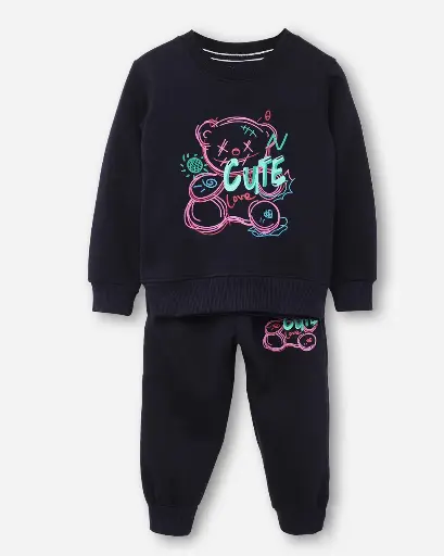 Playful Graphic Sweatshirt and Jogger Set for Kids | Ages 6months | 3years | Cotton Blend |  MOQ: 4pc / Set